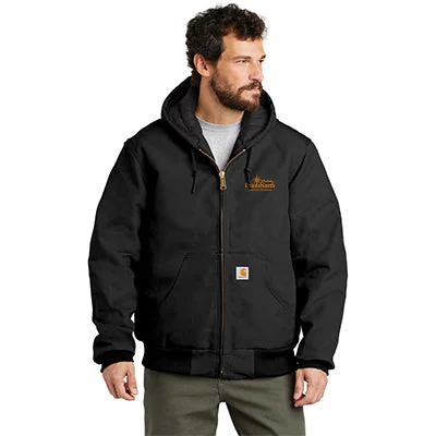 Men jackets with a hidden interior pocket for secure storageCarhartt Quilted Flannel-Lined Duck Active Jacket, Tall