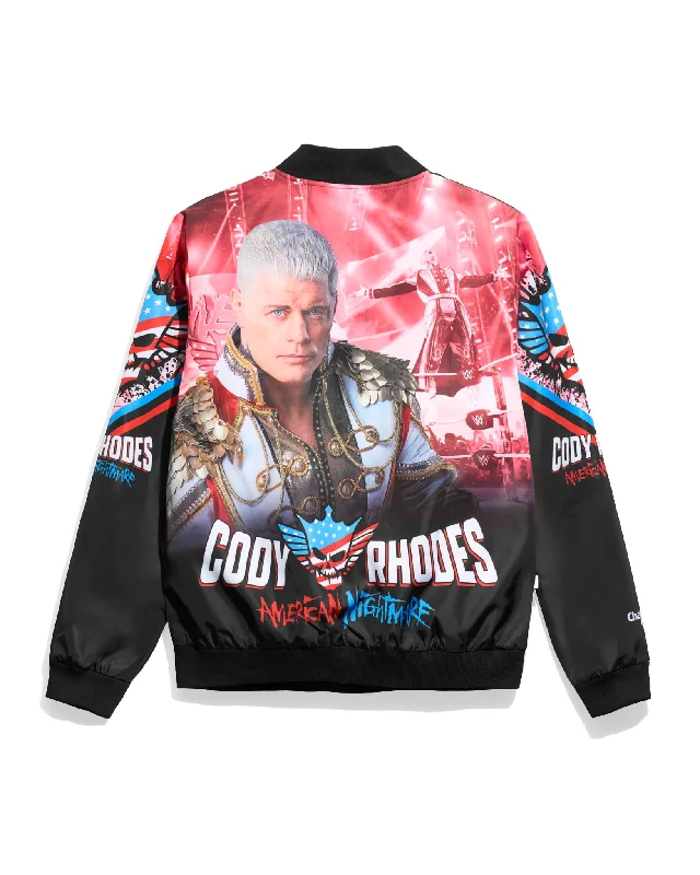 Hooded men jackets with a detachable faux - fur trim for added warmthCody Rhodes American Nightmare Fanimation Jacket