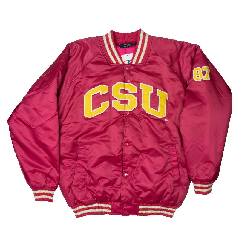 Fleece - lined men jackets for cold - weather commutingCREATION OF DEMAND BOMBER JACKET PINK - CSU01