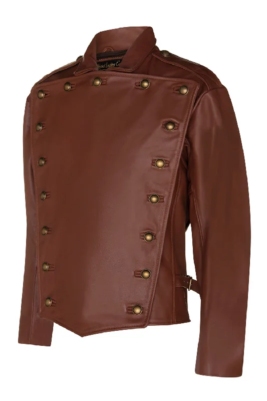 Men jackets with a zip - off sleeves to convert to a vestCUSTOM MADE Tan Cowhide Leather Rocketeer Jacket as worn by Cliff Secord