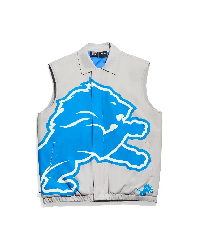 Tailored men jackets to pair with formal trousers for business meetingsDetroit Lions Big Logo Quilted Puffer Vest