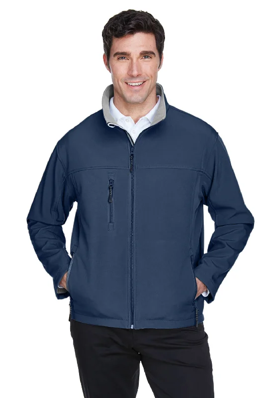 Corduroy men jackets in earthy tones for a rustic charmDevon & Jones Mens Wind & Water Resistant Full Zip Jacket - Navy Blue