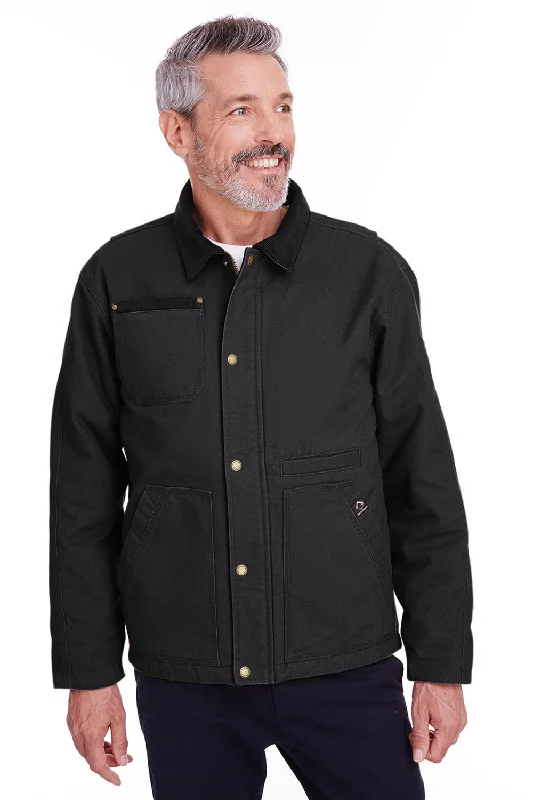 Denim men jackets with embroidered patches for a personalized touchDri Duck Mens Rambler Full Zip Jacket - Black