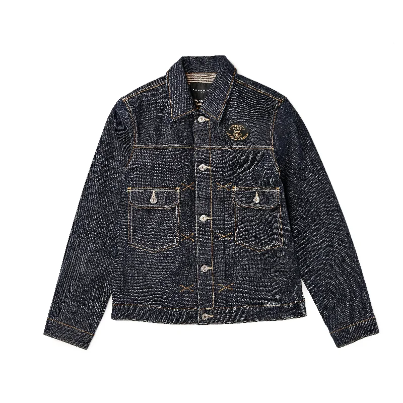 Performance - driven men jackets with breathable fabric for sportsLUCKY BASTARD CLASSIC DENIM JACKET IN RAW