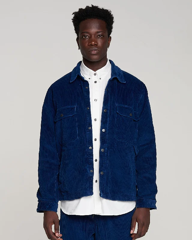 Performance - driven men jackets with breathable fabric for sportsTroy Shirt Indigo Cords Indigo