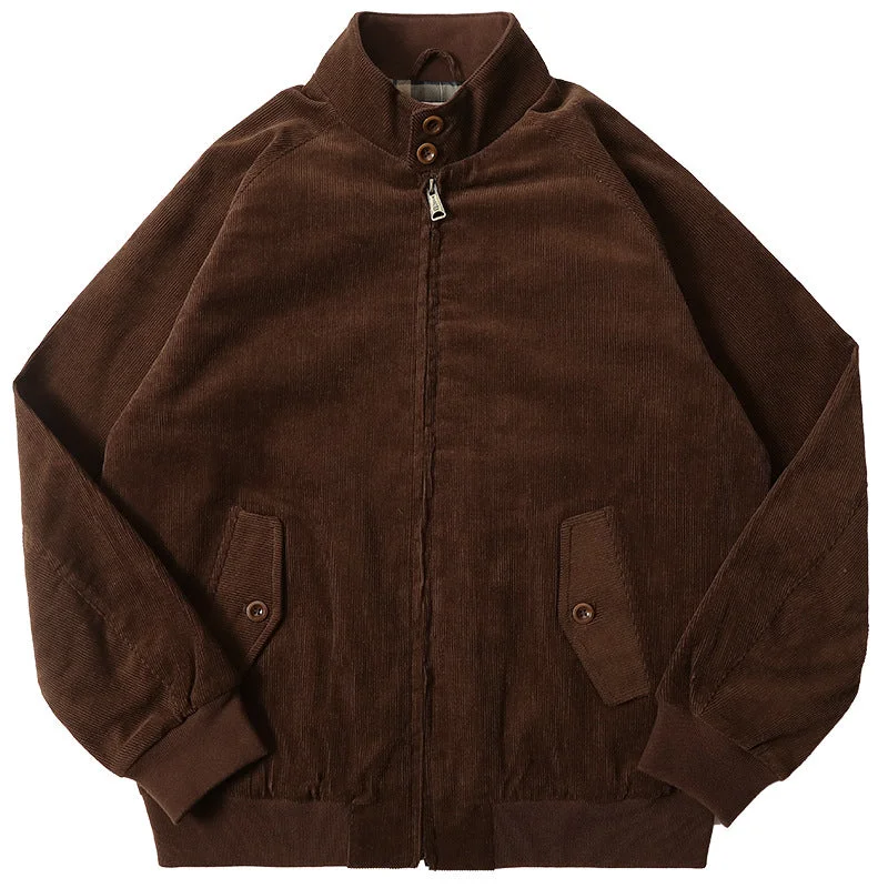 Fleece - lined men jackets for cold - weather commutingMen's Brown Corduroy Jacket