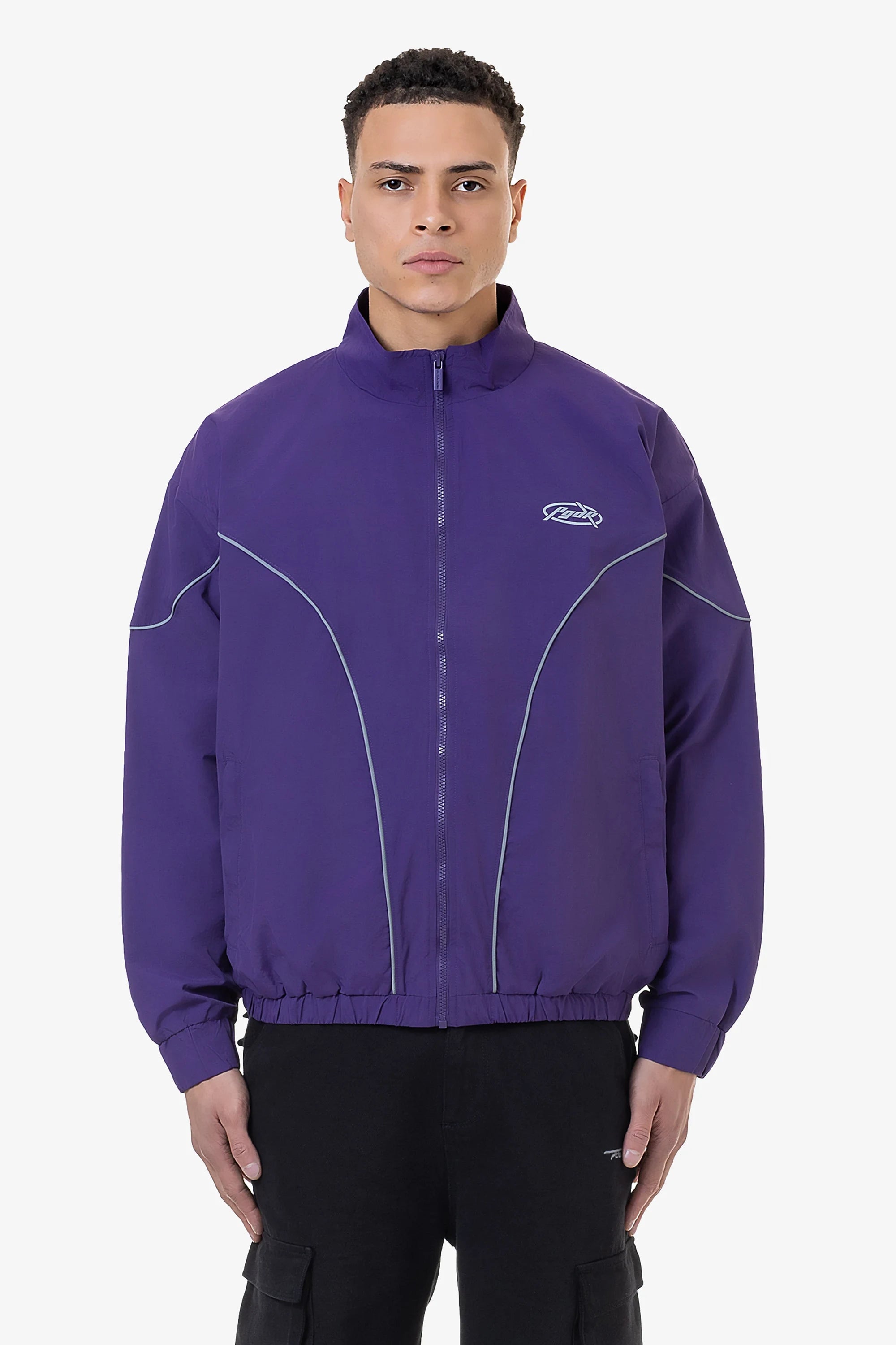 Windbreaker men jackets with UV protection for outdoor activitiesMercer Track Jacket Deep Purple