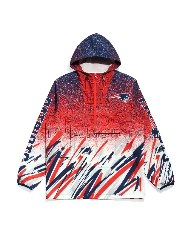 Windbreaker men jackets with UV protection for outdoor activitiesNew England Patriots Sketch Anorak Jacket