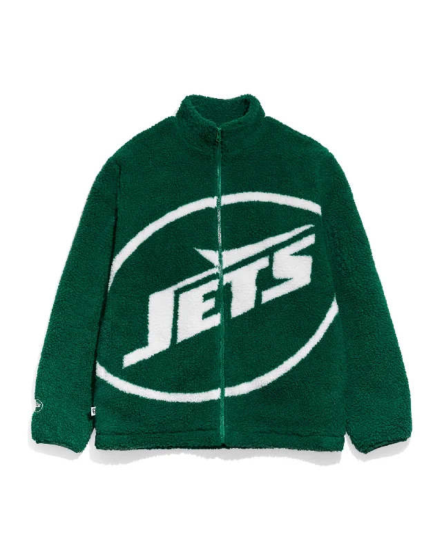 Down - filled men jackets in bright colors for winter fashionNew York Jets Big Logo Sherpa Jacket