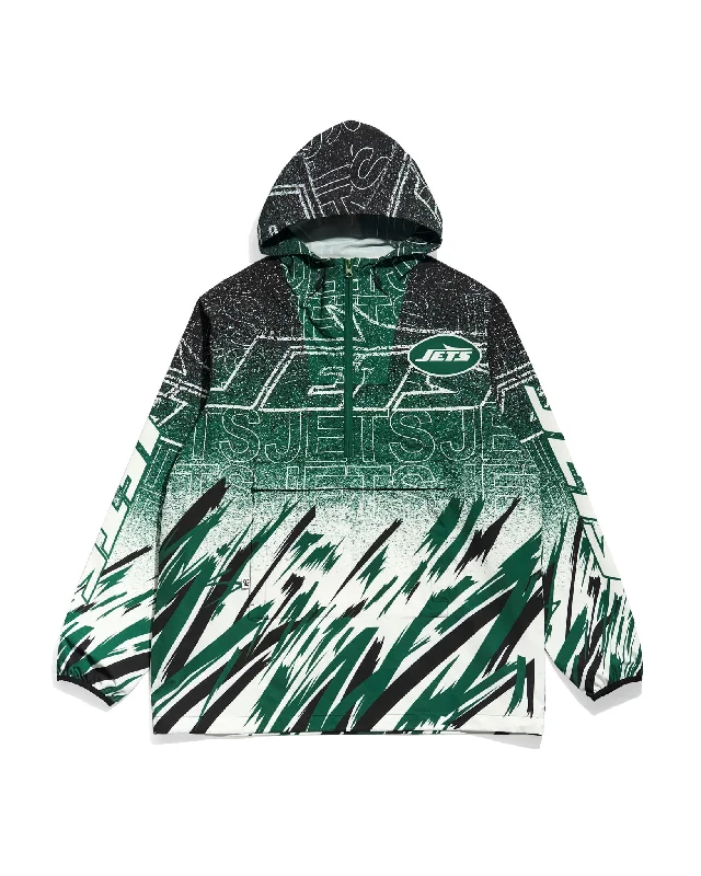 Stretch - fabric men jackets for unrestricted movement during workoutsNew York Jets Sketch Anorak Jacket