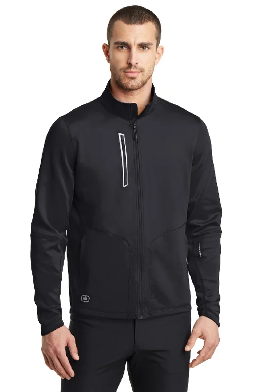 Stretch - fabric men jackets for unrestricted movement during workoutsOgio Mens Endurance Fulcrum Full Zip Jacket - Blacktop