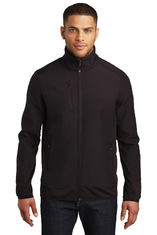 Men jackets with a built - in hood that can be stowed away when not in useOgio Mens Trax Full Zip Jacket - Blacktop