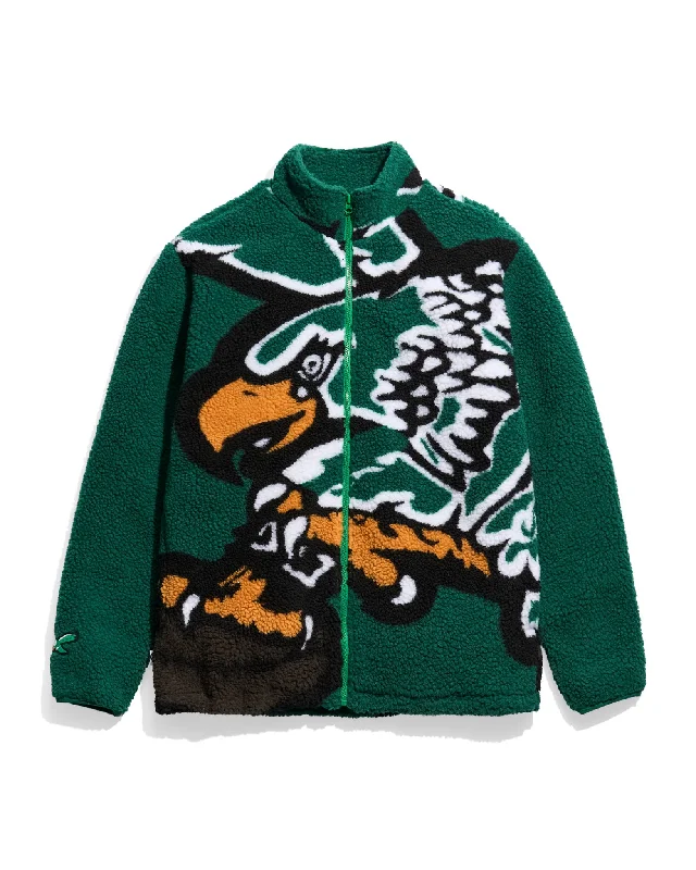 Men jackets with a media - friendly pocket for easy access to gadgetsPhiladelphia Eagles Kelly Green Big Logo Sherpa Jacket