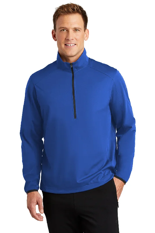 Corduroy men jackets in earthy tones for a rustic charmPort Authority Mens Active Wind & Water Resistant 1/4 Zip Jacket - True Royal Blue - Closeout