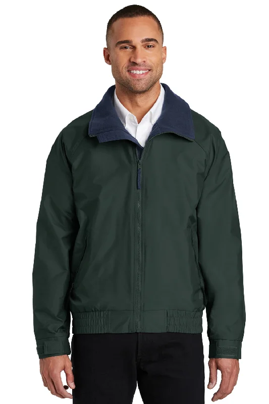 Denim men jackets with embroidered patches for a personalized touchPort Authority Mens Competitor Wind & Water Resistant Full Zip Jacket - True Hunter Green - Closeout