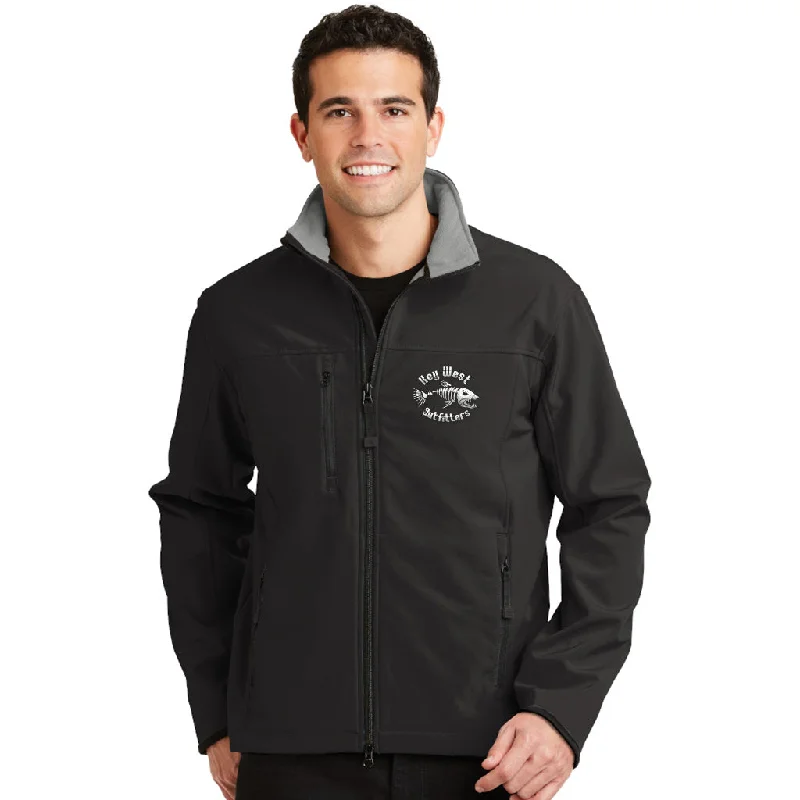 Lightweight men jackets made from recycled nylon for eco - friendly travelPort Authority Glacier Soft Shell Jacket