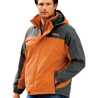 Men jackets with a built - in hood that can be stowed away when not in usePort Authority Men's Nootka Jacket