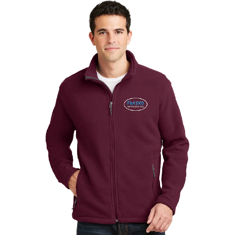 Men jackets with a built - in hood that can be stowed away when not in usePort Authority Men's Value Fleece Jacket