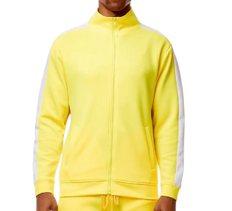 Men jackets with a media - friendly pocket for easy access to gadgetsREBEL MINDS TRACK JACKET NEON YELLOW - 100-502