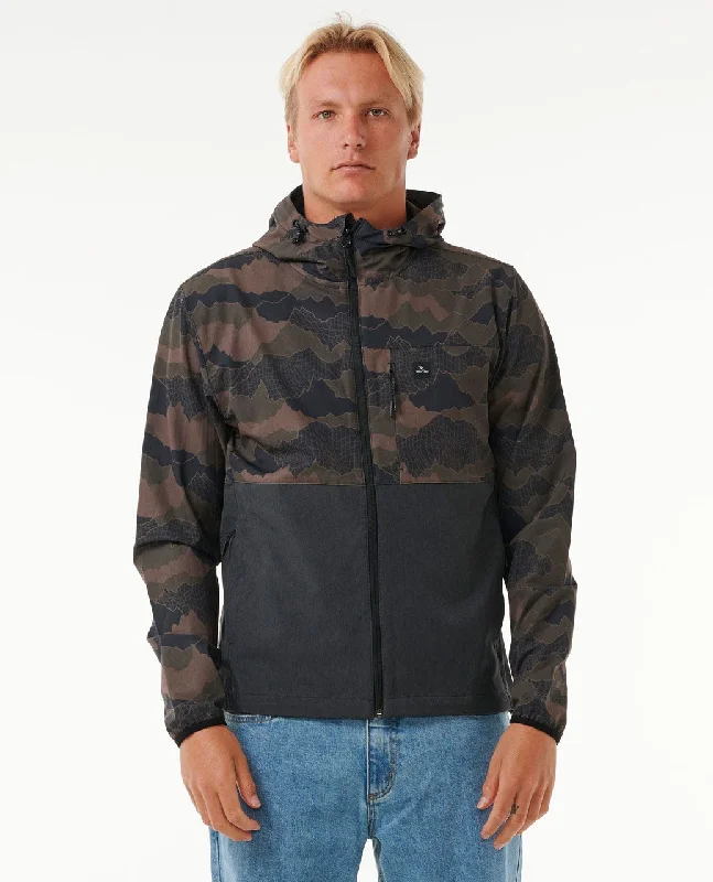 Stretch - fabric men jackets for unrestricted movement during workoutsRip Curl Anti Series Elite Jacket-Green Camo