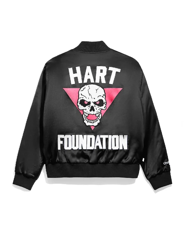 Corduroy men jackets in earthy tones for a rustic charmThe Hart Foundation Satin Spellout Jacket