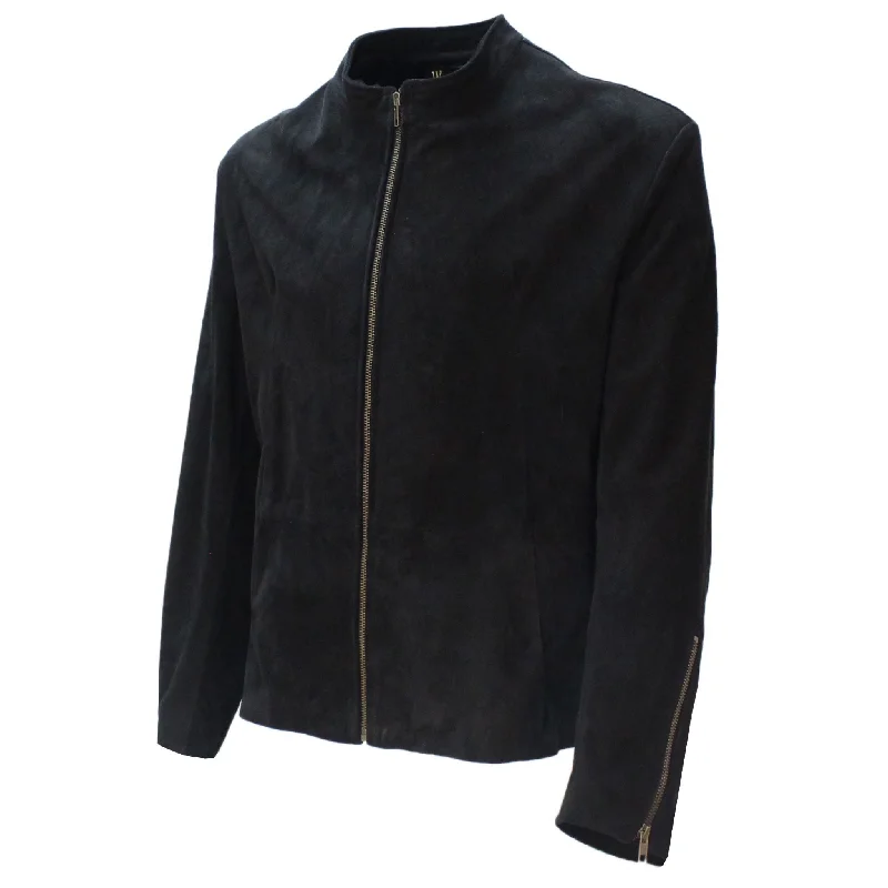 Men jackets with a zip - off sleeves to convert to a vestThe James Bond Black  London Jacket - Spectre style, Made with Soft Black  Suede