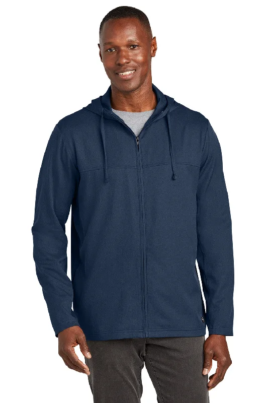 Performance - driven men jackets with breathable fabric for sportsTravisMathew Mens Balboa Full Zip Hooded Jacket - Heather Night Blue - New