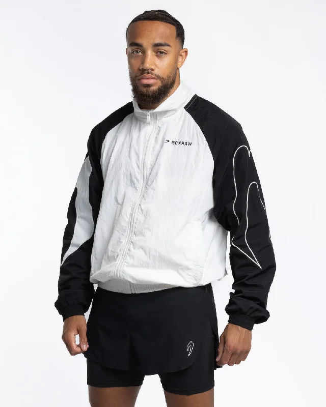 Down - filled men jackets in bright colors for winter fashionTunero Track Jacket - White/Black