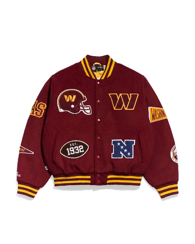 Performance - driven men jackets with breathable fabric for sportsWashington Commanders Pennant Varsity Jacket