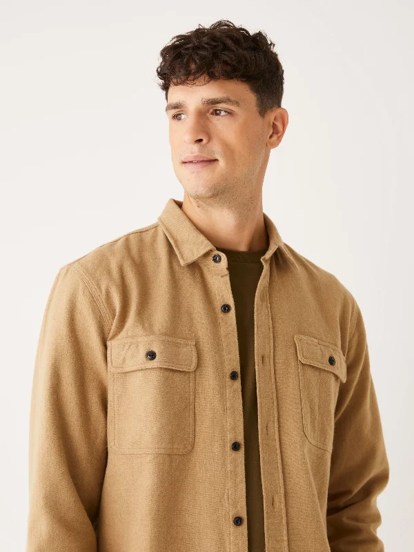 The Kapok Flannel Overshirt in Kelp Brown