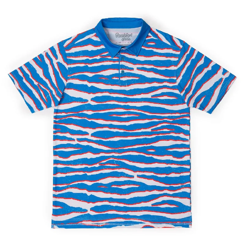 Men's ribbed cuffs and hem polo shirts for a textured lookBreakfast Balls® "Wild America" – All-Day Polo