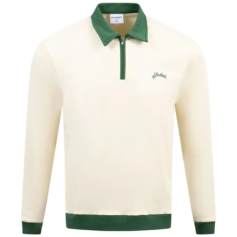 Men's UV - protected polo shirts for outdoor gardeningArchibald LS Polo Shirt Cream - AW24