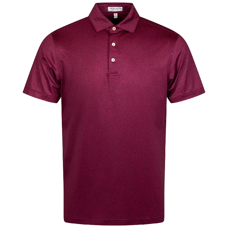 Men's stretchable athletic polo shirts for fitness workoutsBeer Garden Performance Jersey Polo Pomegranate - AW24