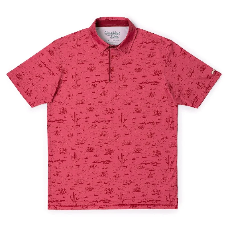 Men's jacquard woven polo shirts with intricate designsBreakfast Balls® "Oasis" – All-Day Polo