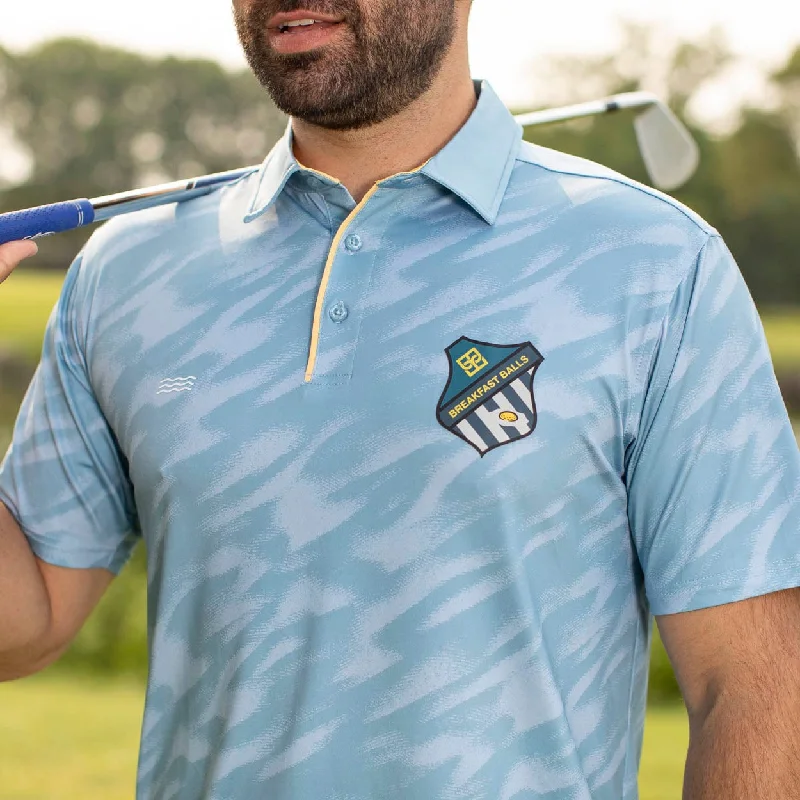 Men's plus size golf polo shirts in moisture wicking fabricBreakfast Balls® “Sunny Side United” – All-Day Polo (Final Sale)