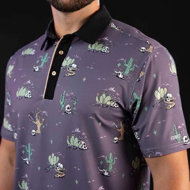 Men's vintage - inspired retro polo shirts with unique patternsBreakfast Balls® "Skullin' It" – All-Day Polo