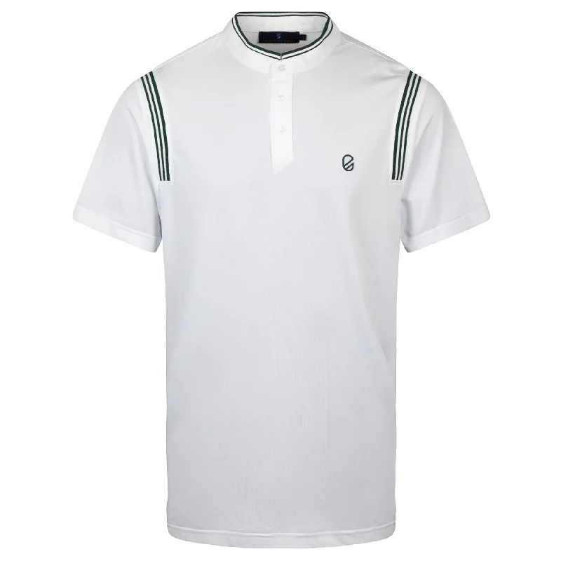 Men's stretchable athletic polo shirts for fitness workoutsCharles Polo Bright White - AW24