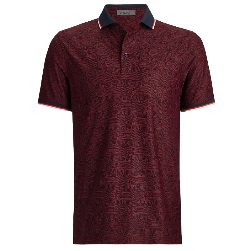 Men's antimicrobial polo shirts for odor - free daily wearFingerprint Tech Pique Polo Cabernet - AW24