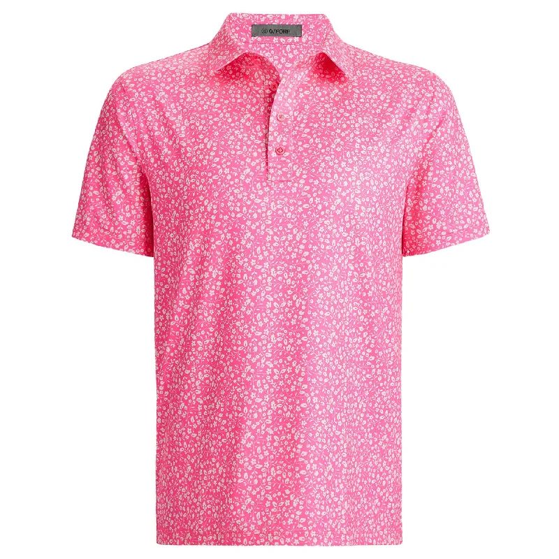 Men's two - tone stripe polo shirts with a preppy styleGarden Tech Jersey Polo Knockout Pink - AW24