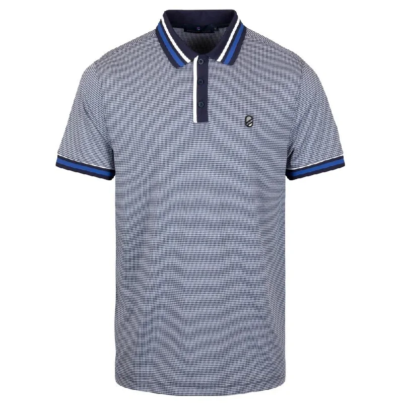 Men's stretchable athletic polo shirts for fitness workoutsHarlequin Polo Kentucky Blue/Navy Blazer - AW24