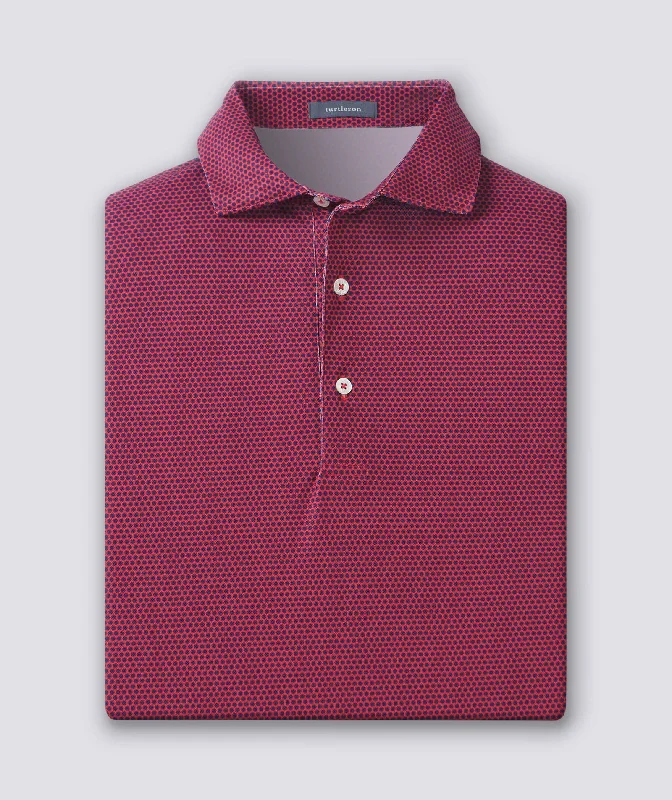 Men's jacquard woven polo shirts with intricate designsHelios Performance Polo