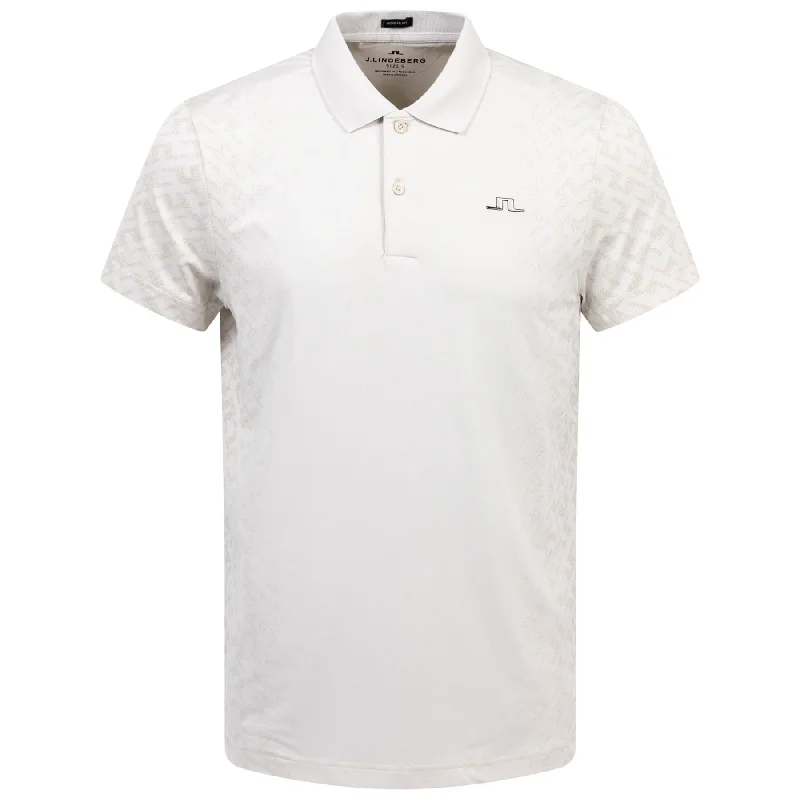 Men's vintage - inspired retro polo shirts with unique patternsKalle Regular Fit Gradual Jacquard Polo Moonbeam - AW24