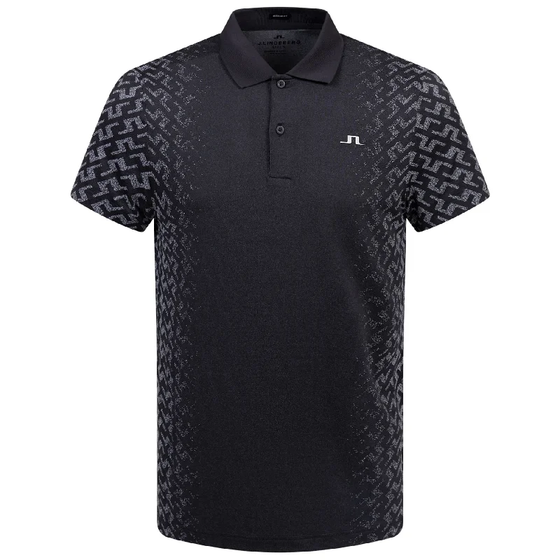 Men's high - collar polo shirts with a modern twistKalle Regular Fit Gradual Jacquard Polo White - AW24