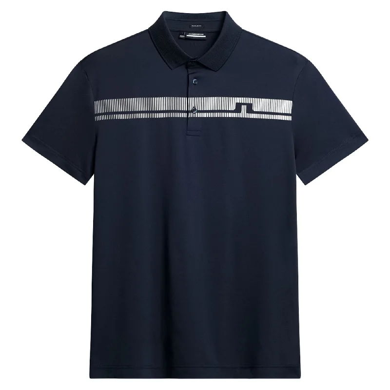 Men's jacquard woven polo shirts with intricate designsKlas Regular Fit TX Jersey Polo JL Navy - AW24