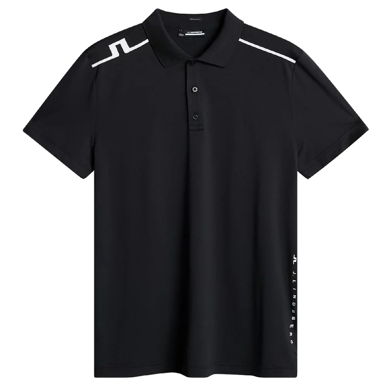 Men's long sleeve classic fit polo shirts with embroidered logosLionel Regular Fit Polo Black - AW24