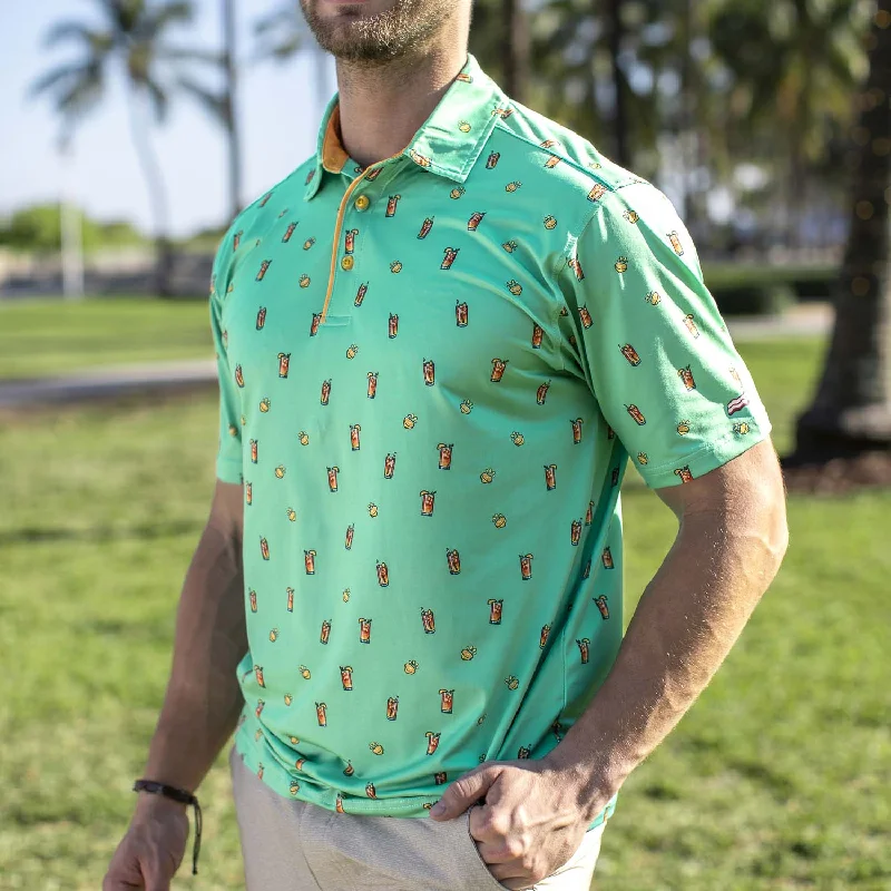 Men's high - collar polo shirts with a modern twistBreakfast Balls® "Palms Away" – All-Day Polo