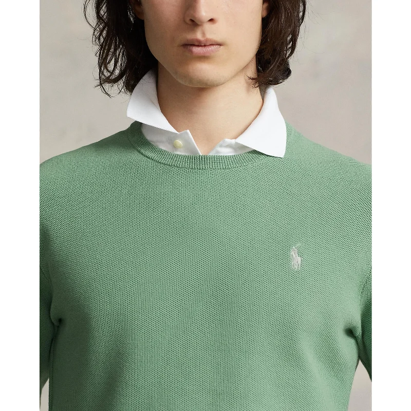 Polo Ralph Lauren - Mesh Knit Cotton Crewneck Sweater - Pistachio