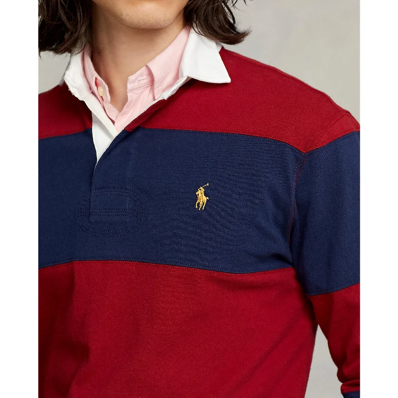 Polo Ralph Lauren - Iconic Rugby Shirt - Newport Navy & Holiday Red