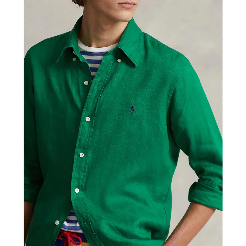 Linen Shirt - Athletic Green