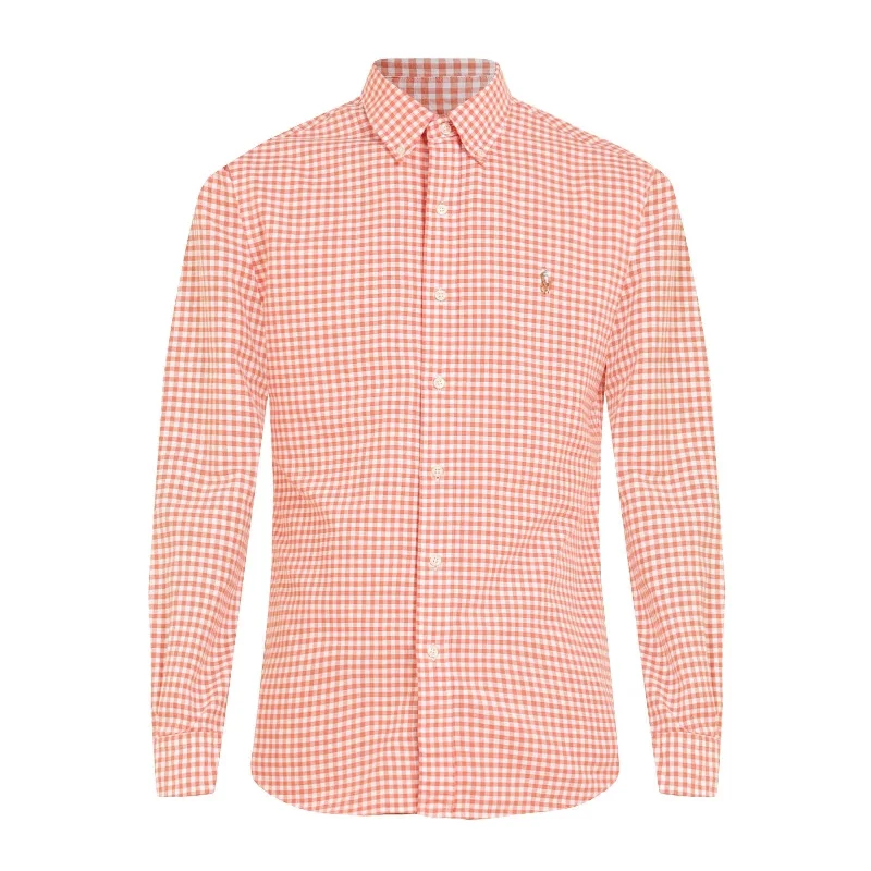 Oxford Shirt - Gingham - Orange & White